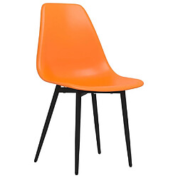 Avis Maison Chic Lot de 2 Chaises à manger,Chaise pour cuisine,Solide Structure orange PP -MN10915