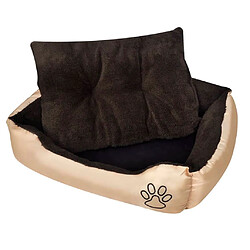 vidaXL Lit pour chiens Beige et marron XXL