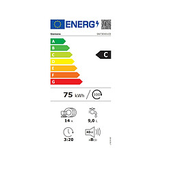 Lave-vaisselle 60cm 14 couverts 40db tout intégrable - SN73EX01CE - SIEMENS