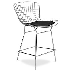 ICONIK INTERIOR Tabouret Design Grille Métallique - Lived Noir 