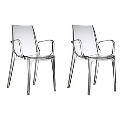 Scab Fauteuil Lot de 2 fauteuils Vanity transparent 