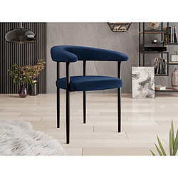 palozi home Chaise en velours Phil - Bleu