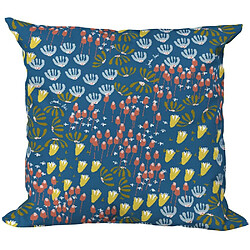 JARDIN PRIVÉ Coussin décoratif en tissu imprimé Eveil 40 x 40 cm.