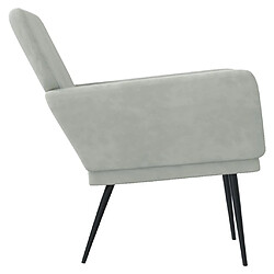 Avis vidaXL Fauteuil Gris clair 62x79x79 cm Velours