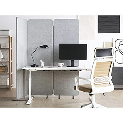 Acheter Beliani Cloison amovible de bureau 184 x 184 cm Gris clair STANDI