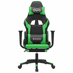 Avis Maison Chic Chaise de jeu, Chaise gaming avec repose-pied, Fauteuil gamer,Chaise de Bureau Noir et vert Similicuir -GKD15103