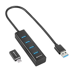 Hub USB 4 Ports Sharkoon Noir