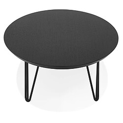 Avis Alterego Grande table basse de salon 'ELYPSE' en bois et métal noir