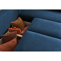 Acheter Lisa Design Livy - canapé d'angle convertible - avec coffre - en velours côtelé - 4 places - droit