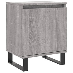 Maison Chic Table de chevet,Table de nuit,Table d'appoint pour salon sonoma gris 40x30x50 cm bois d'ingénierie -MN58470