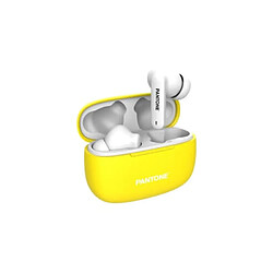 Pantone EP-10WH Écouteurs Sans Fil Bluetooth Microphone Assistant Vocal Plastique Jaune