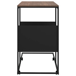 Avis vidaXL Table d'appoint avec roues noir 55x36x63,5 cm bois d'ingénierie