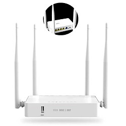 Tech Discount TD® Routeur WIFI sans fil- Blanc Grande capacité de Fréquence- 4 Antennes - 600 MHz- RAM DDR2 - flash SPI haute vitesse 