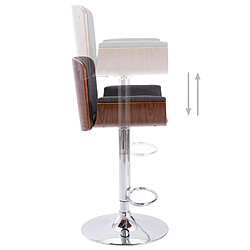 Acheter vidaXL Tabouret de bar Gris Tissu