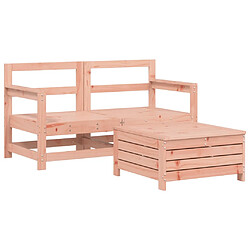 vidaXL Salon de jardin 3 pcs bois massif sapin de douglas