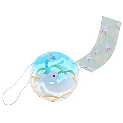 Windchime de verre de style japonais de 7x8cm accrochant décorent les cloches de vent de verre à la maison 2 # pas cher