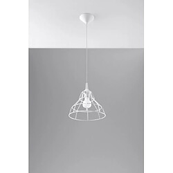 Luminaire Center Suspension ANATA acier blanc 1 ampoule