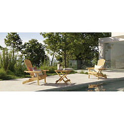 Avis ICONIK INTERIOR Pack Chaise d'extérieur et Table d'extérieur et de jardin - Bois - Alana Bois naturel