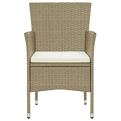 Avis Maison Chic Lot de 4 Chaises de salle à manger de jardin - Fauteuil d'extérieur Résine tressée Beige -MN55142