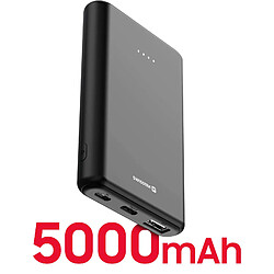 Acheter Batterie de secours 5000mAh sortie USB 10W voyant LED compact Swissten Noir