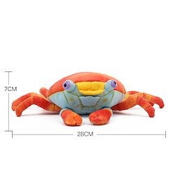 Universal 2 pièces de vie réelle vie marine crabe rouge peluche crabe doux et réaliste peluche animal marin jouet bébé enfant cadeau d'anniversaire | Peluche