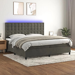 Sommier à lattes,Cadre à lattes de lit pour Adulte matelas et LED Gris foncé 200x200 cm -MN71591