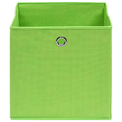 Avis Maison Chic Lot de 10 Boîtes de rangement,Boîtes de stockage Vert 32x32x32 cm Tissu -MN894486