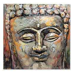 Cadre DKD Home Decor Buda Bois Métal Oriental Buda (80 x 80 x 7 cm) 