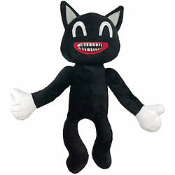 Universal Peluche de chat de dessin animé noir 30 cm/11,8 pouces Horreur(Le noir) 