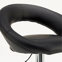 Superstool Tabouret haut bar cuisine fixe pivotant réglable en hauteur avec repose-pieds Chicago, Couleur: Noir pas cher