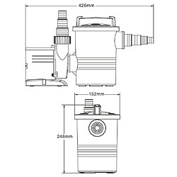 Acheter Helloshop26 Pompe de piscine 8500 litres par heure circulation 120 watts avec filtre eco 16_0001987