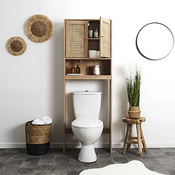 The Home Deco Factory Meuble dessus WC Bali en cannage - Marron