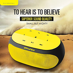 Avis Wewoo Enceinte Bluetooth jaune haut-parleur sans fil avec boutons tactiles, support aux ligne et carte TF