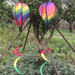 Vent Spinner Cerfs-volants Montgolfière Ballons à Vent Décoration De Jardin Rayé pas cher