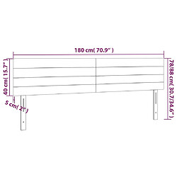 vidaXL Têtes de lit 2 pcs Vert foncé 90x5x78/88 cm Velours pas cher