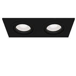 MAYTONI Encastré Twin Square Downlight Noir, 2 Lumières, GU10