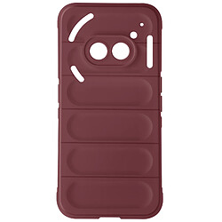 Avizar Coque pour Nothing Phone 2a et 2a Plus Antichoc Silicone texturé 3D Bordeaux 