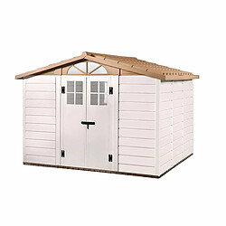 Abri de Jardin en Résine Gardiun Tuscany Evo 280 8 m² 261x309x225 cm Blanc/Beige