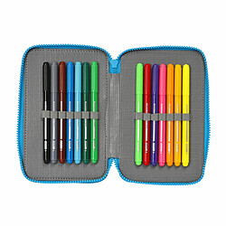 Pochette à crayons triple SuperThings Rescue force 12.5 x 19.5 x 5.5 cm Bleu (36 Pièces) pas cher