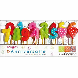 Scrapcooking 30 bougies d'anniversaire 1-2-3 ans