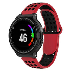 Wewoo Bracelet pour montre connectée Dragonne sport en silicone bicolore Garmin Forerunner 220 / Approach S5 / S20 rouge + noir 