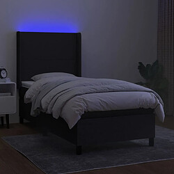 Avis Sommier à lattes,Cadre à lattes de lit pour Adulte matelas et LED Noir 90x190 cm Tissu -MN70494