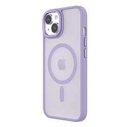 QDOS Coque pour iPhone 14 Hybrid Soft avec Snap Compatible MagSafe Lavande