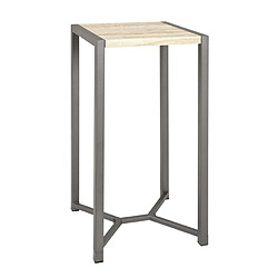 Pegane Console anthracite-chêne San Remo L35 x H72 x P35 cm