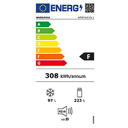 Réfrigérateur combiné 60cm 320l nofrost inox - WFNF81EOX1 - WHIRLPOOL