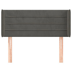 Avis Maison Chic Tête de lit scandinave avec oreilles,meuble de chambre Gris foncé 93x16x78/88 cm Velours -MN48210