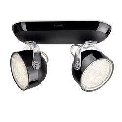 Philips Barre double spots LED orientables longueur 20.3cm Dyna - Noir