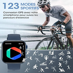 Avis Montre Connectée Homme Vanwin P45 Avec Appels Bluetooth Assistant Vocal, 1,8'' Smartwatch Avec 123 Modes Sportifs/Bouton D'encodeur/Lecteur De Musique/Fréquence Cardiaque/Spo2/Sommeil Android Ios Bleu