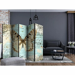 Paris Prix Paravent 5 Volets Postcard with Butterfly 172x225cm