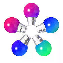 Revenergie Lot de 5 ampoules B22 RGB Incassables